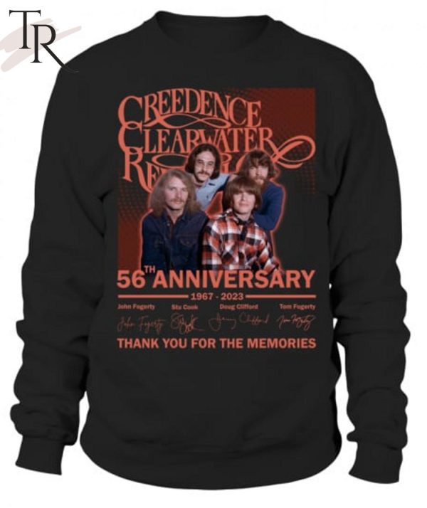 Torunstyle] Creedence Clearwater Revival 56th Anniversary 1967 – 2023 Thank You For The Memories Unisex T-Shirt