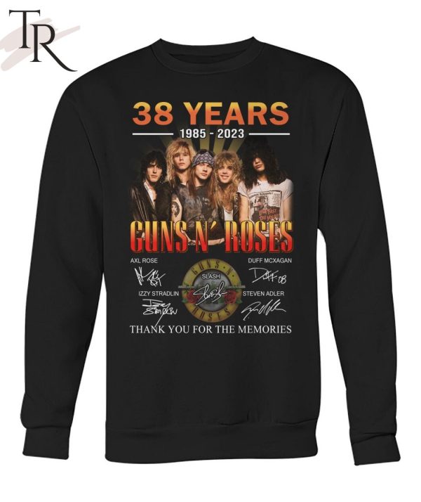 TRENDING] 38 Years 1985 – 2023 Guns N’ Roses Thank You For The Memories Unisex T-Shirt