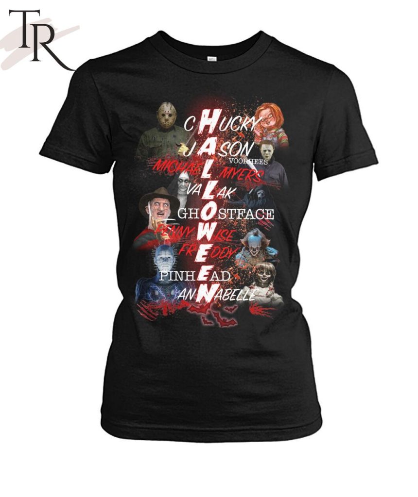 Tee Kiki Horror Icons: Maglietta Uomo Con Stampe Di Michael Myers, Pennywise E Jason Voorhees