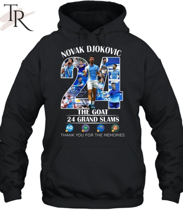 Novak Djokovic The Goat 24 Grand Slams Thank You For The Memories Unisex T-Shirt