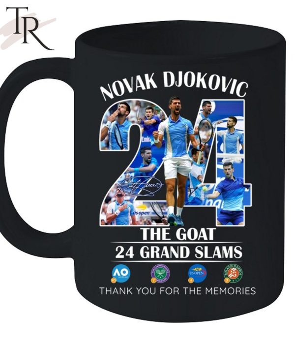 Novak Djokovic The Goat 24 Grand Slams Thank You For The Memories Unisex T-Shirt