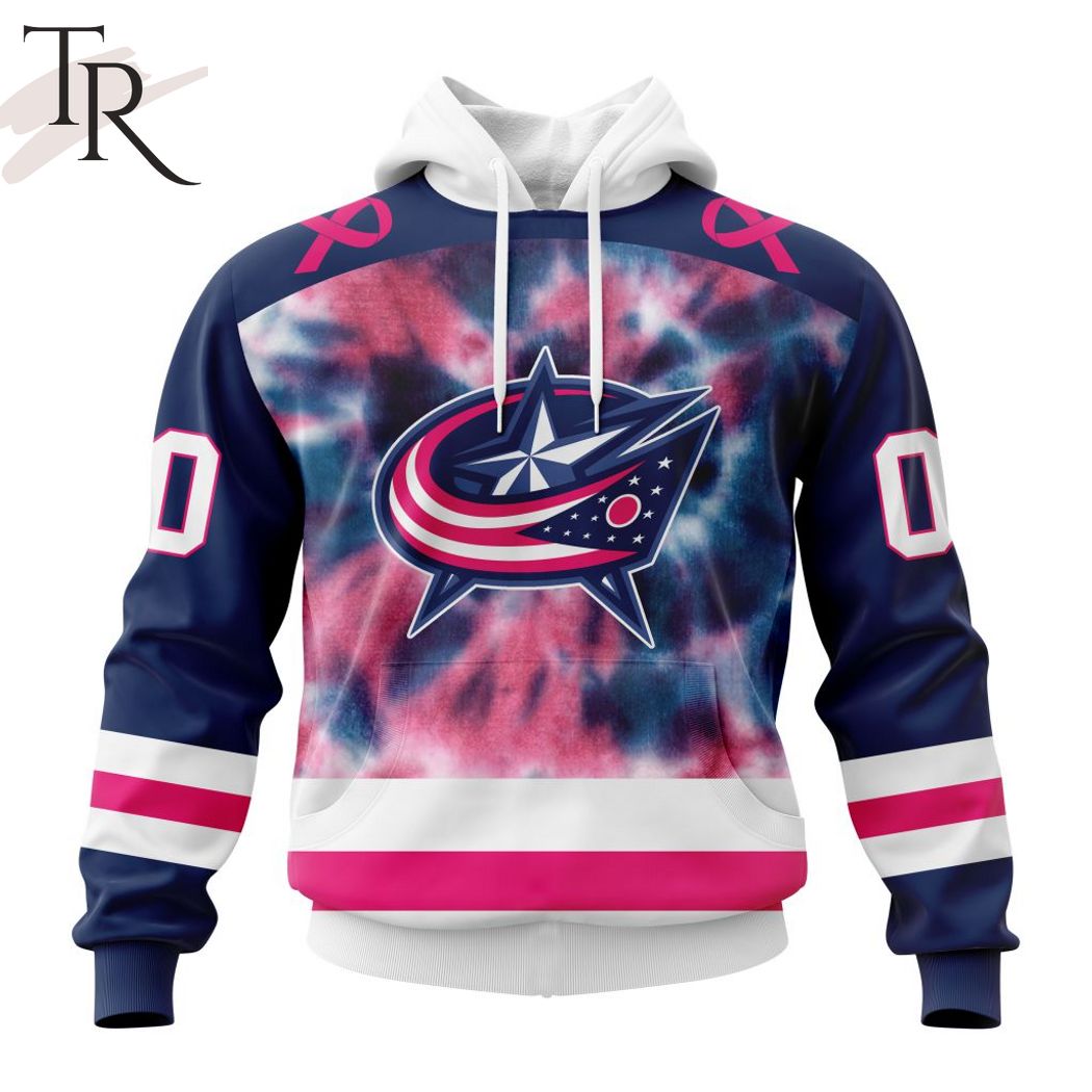 NHL Columbus Blue Jackets Personalized Special Design I Pink I Can In  October We Wear Pink Breast Cancer Hoodie T Shirt - Growkoc
