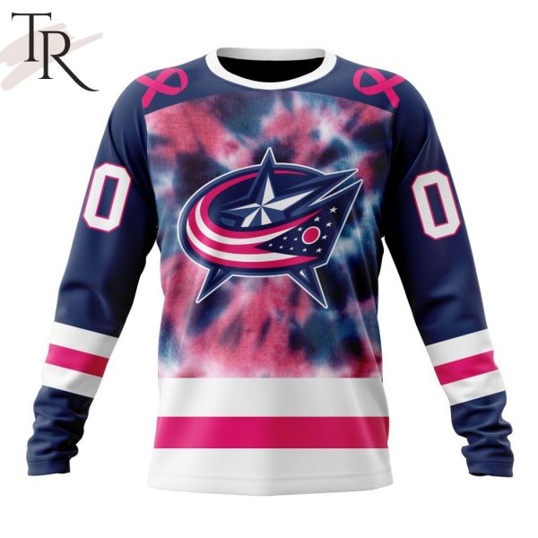 Personalized NHL Columbus Blue Jackets Special Pink October Fight Breast Cancer Hoodie