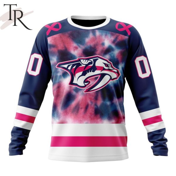 Personalized NHL Nashville Predators Special Pink October Fight Breast Cancer Hoodie