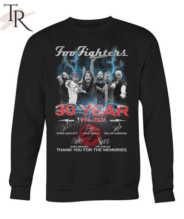 Foo Fighters 30 Years 1994 – 2024 Thank You For The Memories Unisex T-Shirt