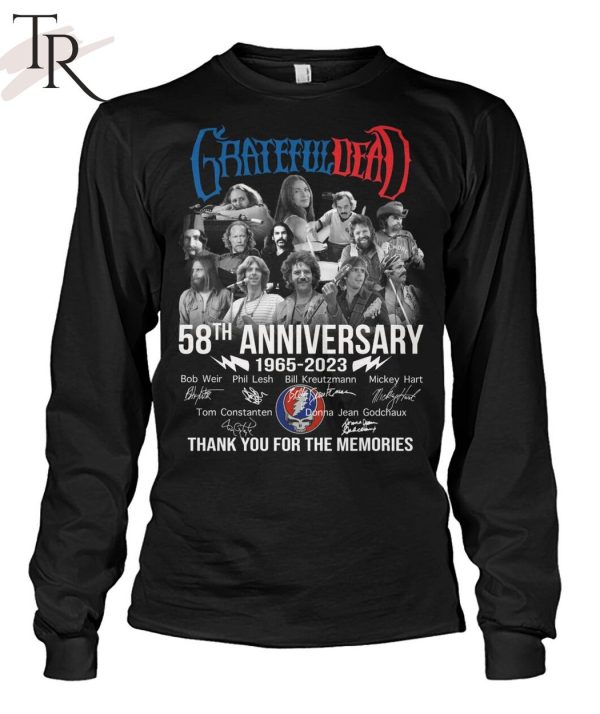 Grateful Dead 58th Anniversary 1965 – 2023 Thank You For The Memories Unisex T-Shirt