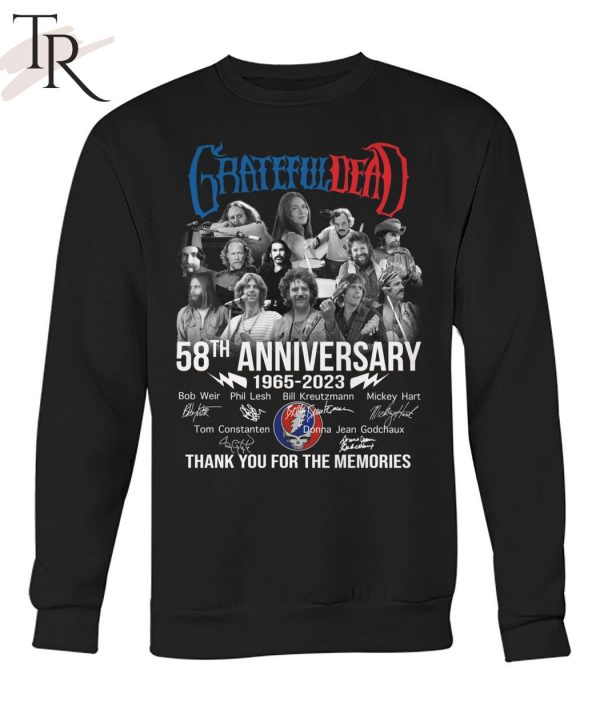 Grateful Dead 58th Anniversary 1965 – 2023 Thank You For The Memories Unisex T-Shirt