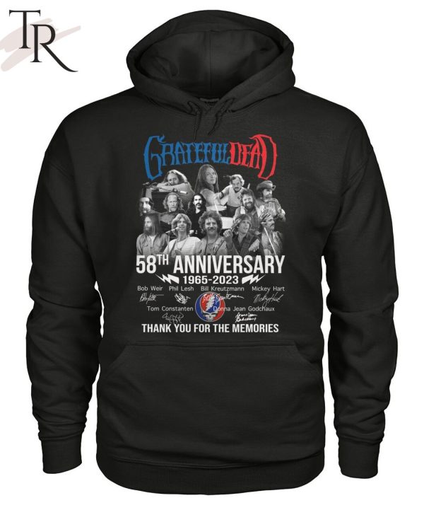 Grateful Dead 58th Anniversary 1965 – 2023 Thank You For The Memories Unisex T-Shirt