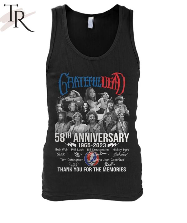 Grateful Dead 58th Anniversary 1965 – 2023 Thank You For The Memories Unisex T-Shirt