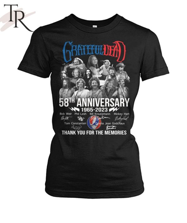 Grateful Dead 58th Anniversary 1965 – 2023 Thank You For The Memories Unisex T-Shirt