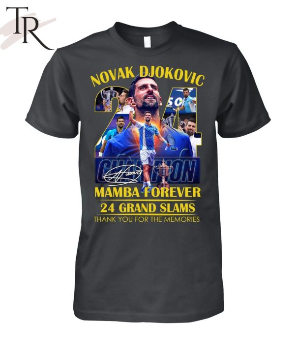 Novak Djokovic Mamba Forever 24 Grand Slams Thank You For The Memories Unisex T-Shirt