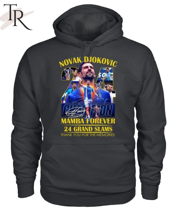 Novak Djokovic Mamba Forever 24 Grand Slams Thank You For The Memories Unisex T-Shirt