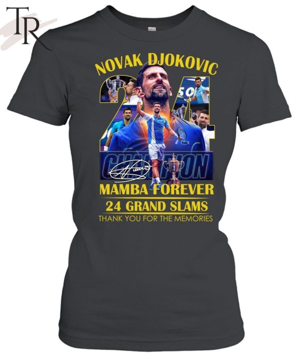 Novak Djokovic Mamba Forever 24 Grand Slams Thank You For The Memories Unisex T-Shirt