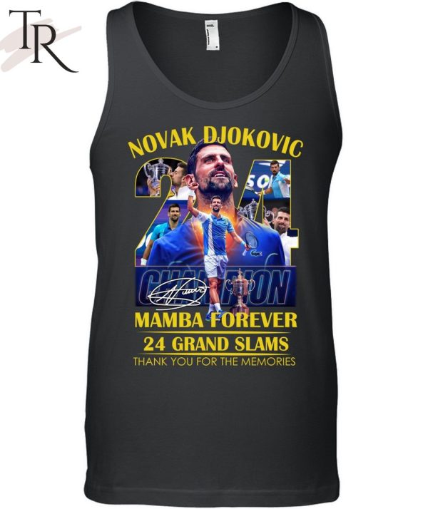 Novak Djokovic Mamba Forever 24 Grand Slams Thank You For The Memories Unisex T-Shirt