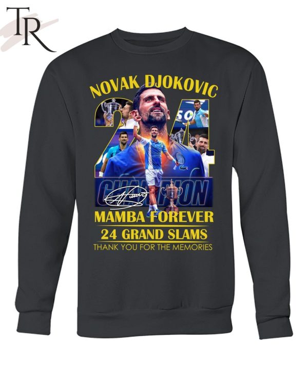 Novak Djokovic Mamba Forever 24 Grand Slams Thank You For The Memories Unisex T-Shirt