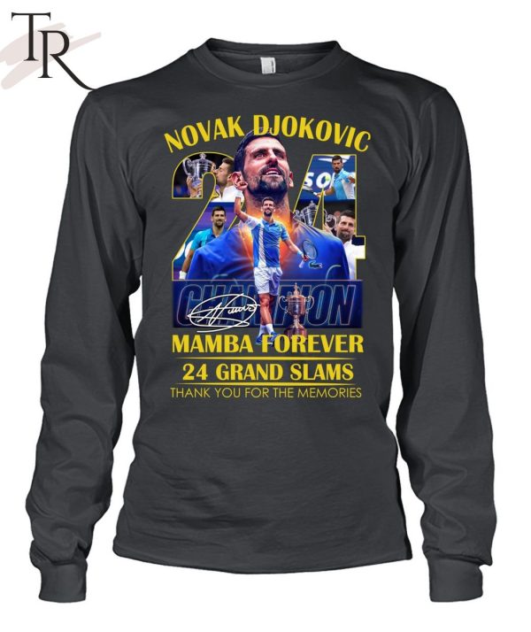 Novak Djokovic Mamba Forever 24 Grand Slams Thank You For The Memories Unisex T-Shirt