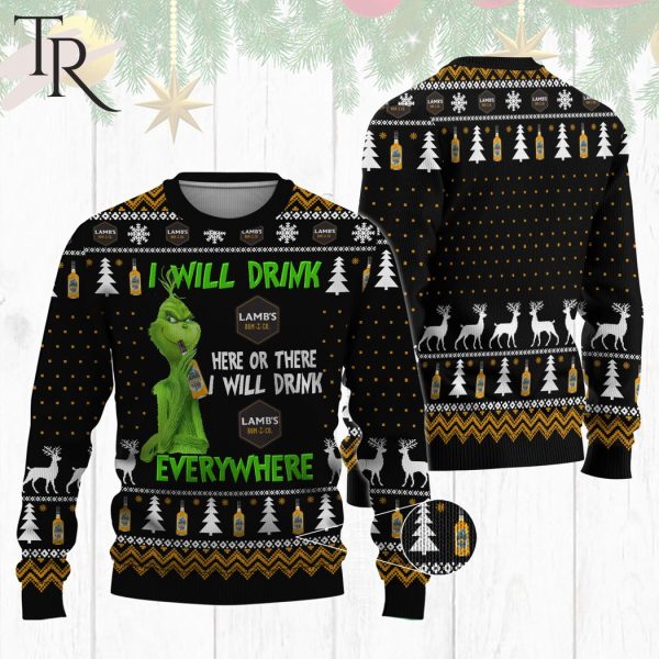 Lambs Rum Grinch Ugly Sweater