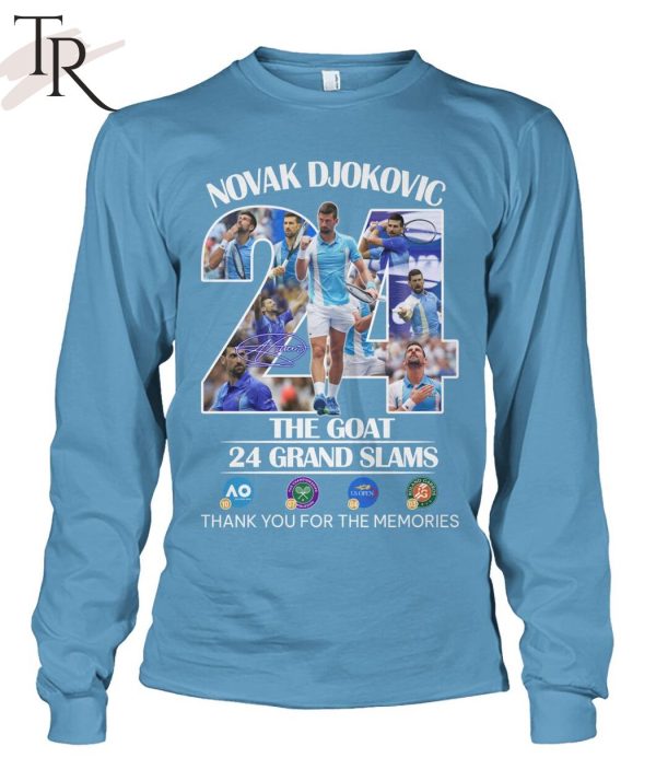 Novak Djokovic The GOAT 24 Grand Slams Thank You For The Memories Unisex T-Shirt