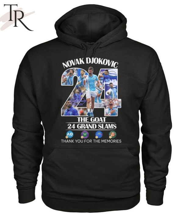 Novak Djokovic The GOAT 24 Grand Slams Thank You For The Memories Unisex T-Shirt