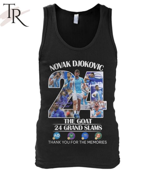 Novak Djokovic The GOAT 24 Grand Slams Thank You For The Memories Unisex T-Shirt