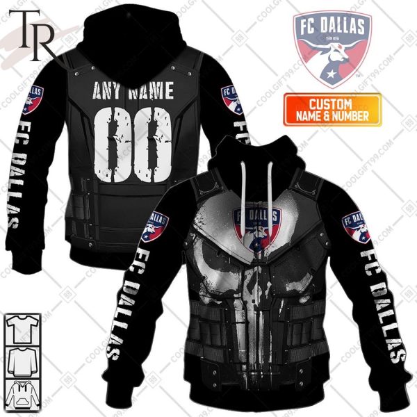 Personalized MLS FC Dallas Punisher Design Hoodie