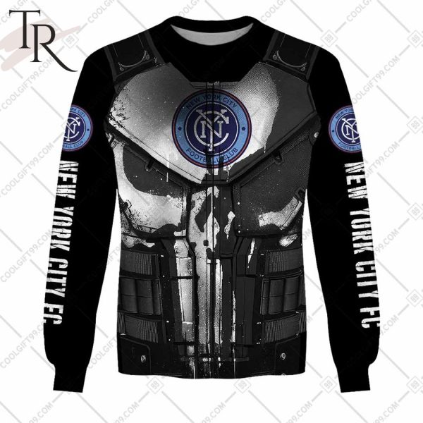 Personalized MLS New York City FC Punisher Design Hoodie