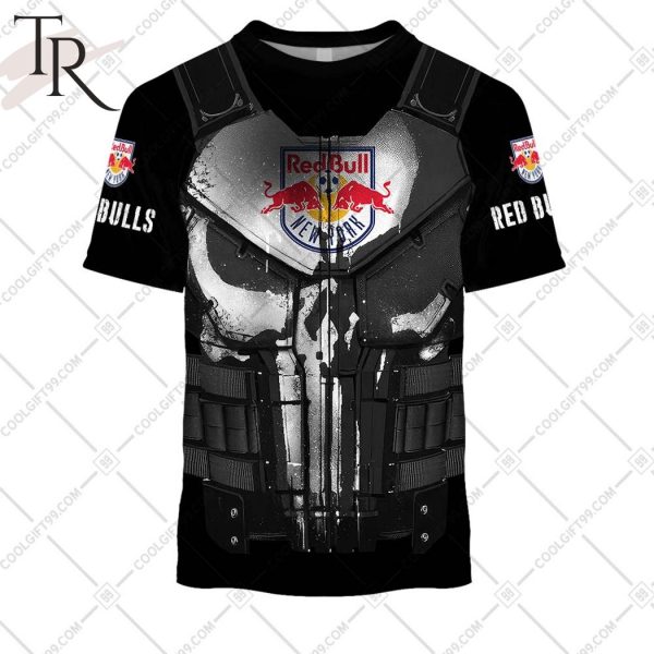 Personalized MLS New York Red Bulls Punisher Design Hoodie