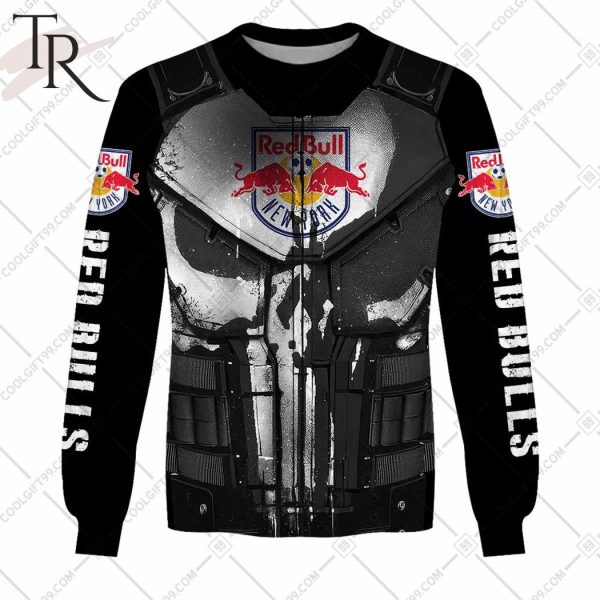 Personalized MLS New York Red Bulls Punisher Design Hoodie