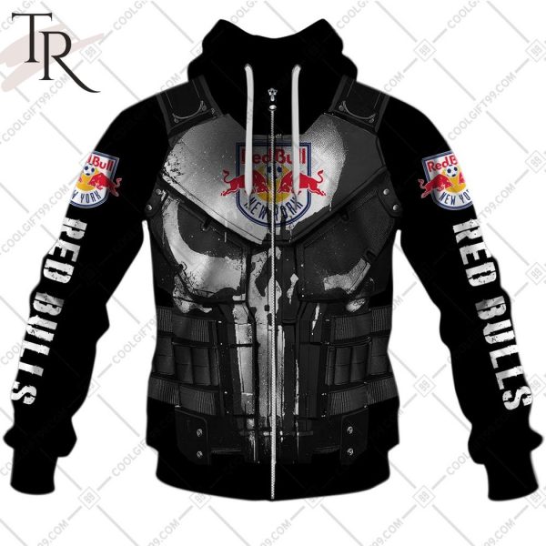 Personalized MLS New York Red Bulls Punisher Design Hoodie