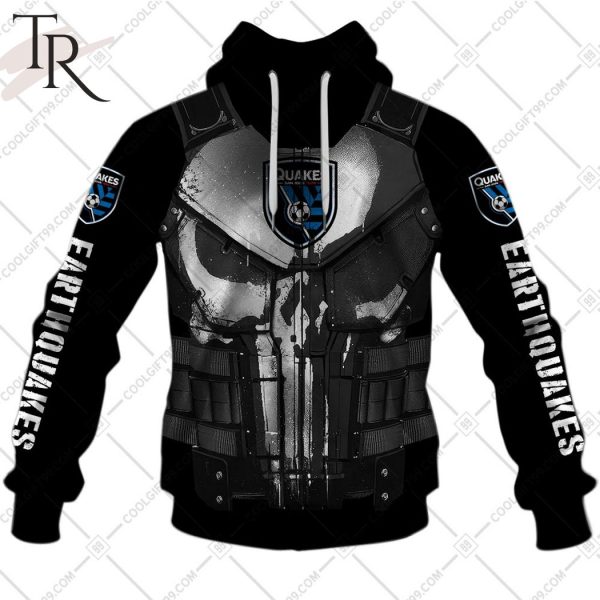 Personalized MLS San Jose Earthquakes Punisher Design Hoodie