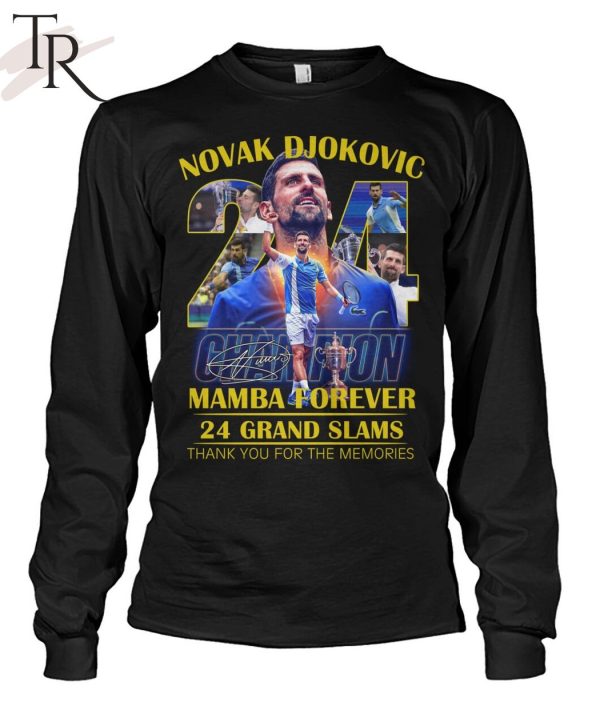 Novak Djokovic Champion Mamba Forever 24 Grand Slams Signature Thank You For The Memories Unisex T-Shirt