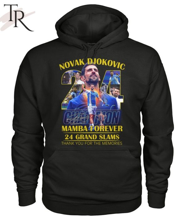 Novak Djokovic Champion Mamba Forever 24 Grand Slams Signature Thank You For The Memories Unisex T-Shirt