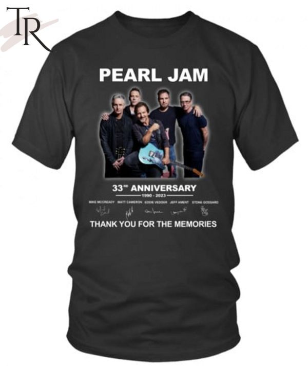 Pearl Jam 33th Anniversary 1990 – 2023 Thank You For The Memories Unisex T-Shirt