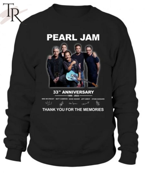 Pearl Jam 33th Anniversary 1990 – 2023 Thank You For The Memories Unisex T-Shirt