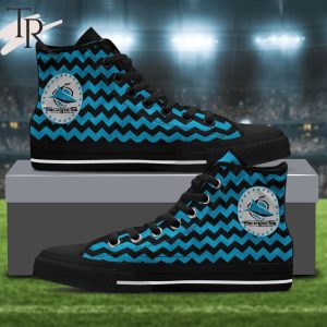 Personalized Mens Womens NRL Cronulla Sutherland Sharks High Top Sneaker For Fan Limited Edition