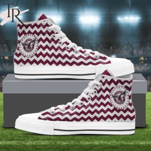 Personalized Mens Womens NRL Manly Warringah Sea Eagles High Top Sneaker For Fan Limited Edition