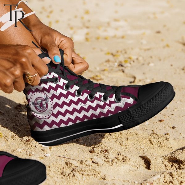 Personalized Mens Womens NRL Manly Warringah Sea Eagles High Top Sneaker For Fan Limited Edition