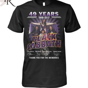 49 Years 1968 – 2017 Black Sabbath Thank You For The Memories Unisex T-Shirt