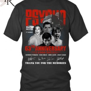 Psycho 63th Anniversary 1960 – 2023 Thank You For The Memories Unisex T-Shirt