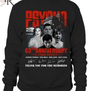 Psycho 63th Anniversary 1960 – 2023 Thank You For The Memories Unisex T-Shirt