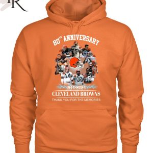 80th Anniversary 1944 – 2024 Cleveland Browns Thank You For The Memories Unisex T-Shirt