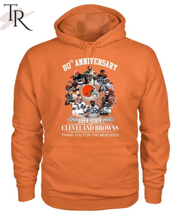 80th Anniversary 1944 – 2024 Cleveland Browns Thank You For The Memories Unisex T-Shirt