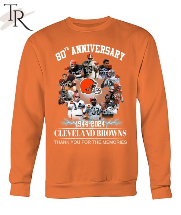 80th Anniversary 1944 – 2024 Cleveland Browns Thank You For The Memories Unisex T-Shirt