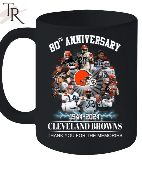 80th Anniversary 1944 – 2024 Cleveland Browns Thank You For The Memories Unisex T-Shirt