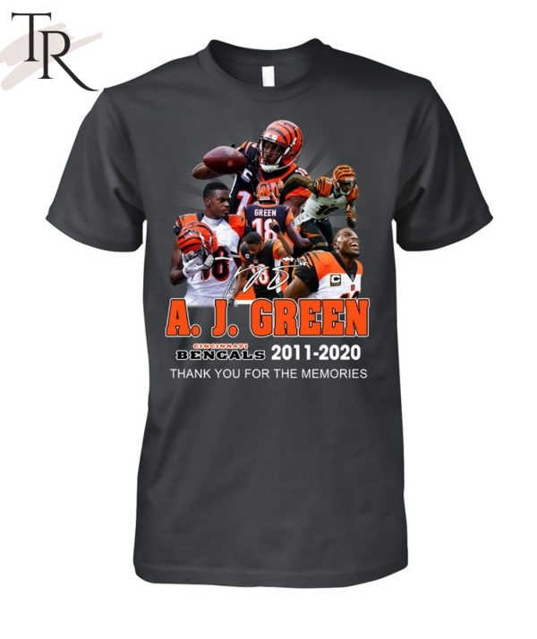 A. J. Green Cincinnati Bengals 2011 – 2020 Thank You For The Memories Unisex T-Shirt