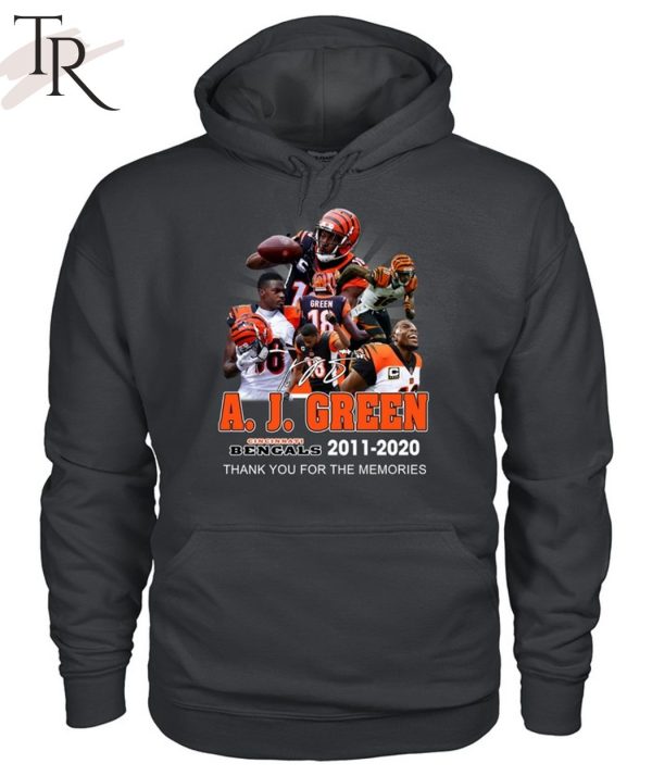 A. J. Green Cincinnati Bengals 2011 – 2020 Thank You For The Memories Unisex T-Shirt