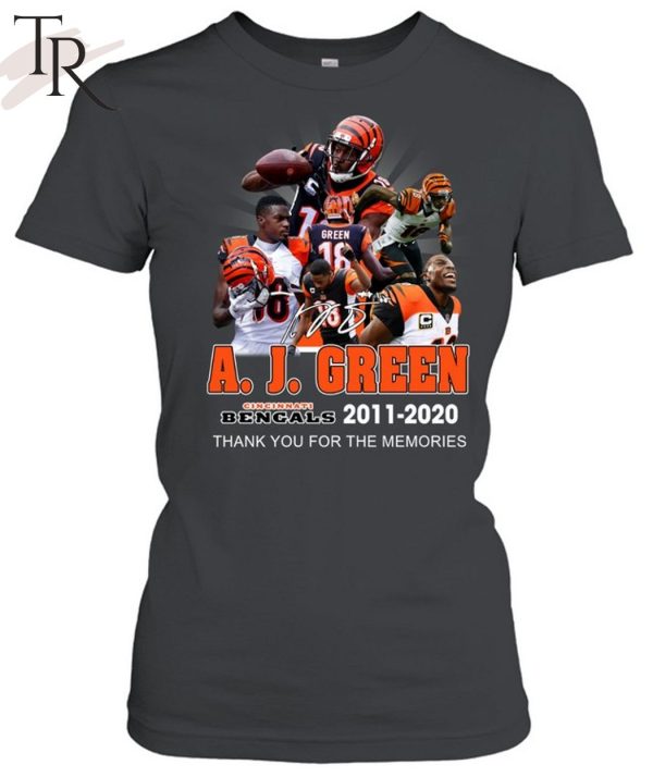 A. J. Green Cincinnati Bengals 2011 – 2020 Thank You For The Memories Unisex T-Shirt