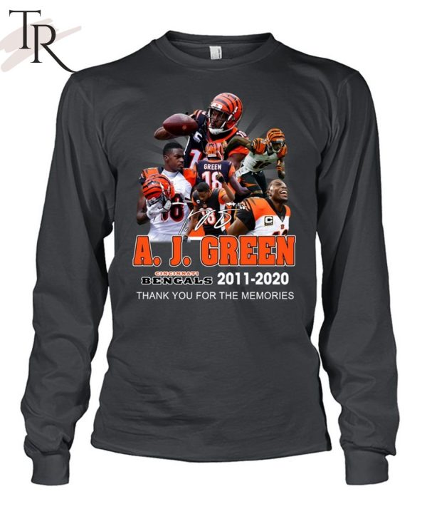 A. J. Green Cincinnati Bengals 2011 – 2020 Thank You For The Memories Unisex T-Shirt