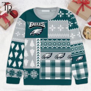Blue White Pattern Philadelphia Eagles Bird Christmas Gift Ugly Sweater