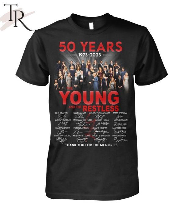 50 Years 1973 – 2023 The Young And The Restless Thank You For The Memories Unisex T-Shirt